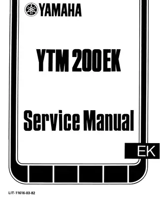 1983-1985 Yamaha YTM200 Tri-Moto service manual Preview image 4