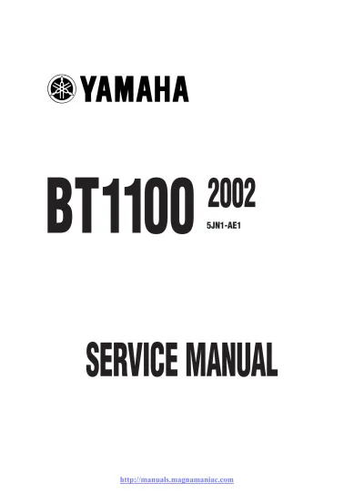 Preview: 2002–2005 Yamaha BT1100 Bulldog Service Manual (P/N 5JN1-AE1)