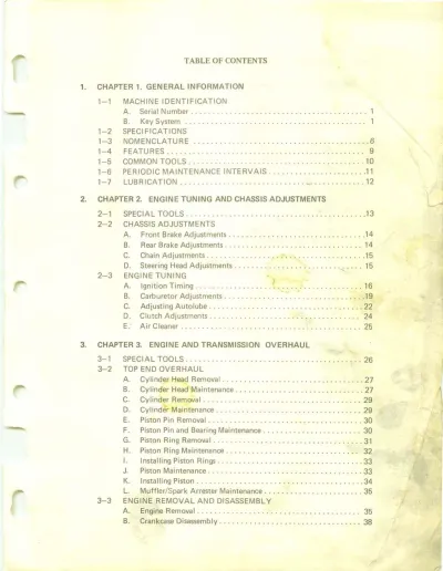Preview: Yamaha DT100, DT125, DT175 Enduro Service Manual (OEM)