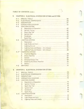 1974 Yamaha DT100, DT125, DT175 service and repair manual Preview image 2