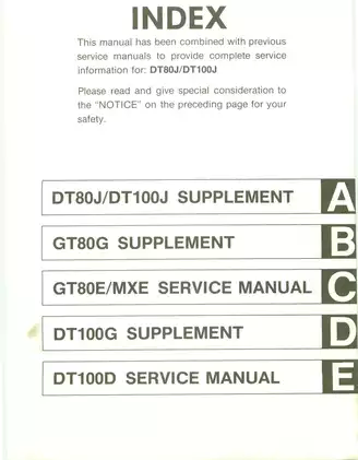 1977-1982 Yamaha GT80, DT100 service, shop and repair manual Preview image 1