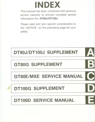 1977-1982 Yamaha GT80, DT100 service manual Preview image 1