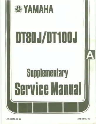 1977-1982 Yamaha GT80, DT100 service manual Preview image 2