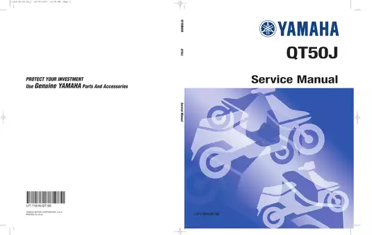 1979-1987 Yamaha QT50J, MA50 Yamahahopper service manual Preview image 1