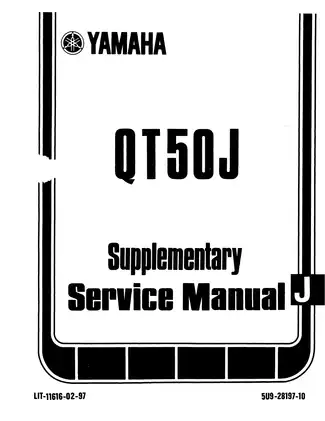 1979-1987 Yamaha QT50J, MA50 Yamahahopper service manual Preview image 3