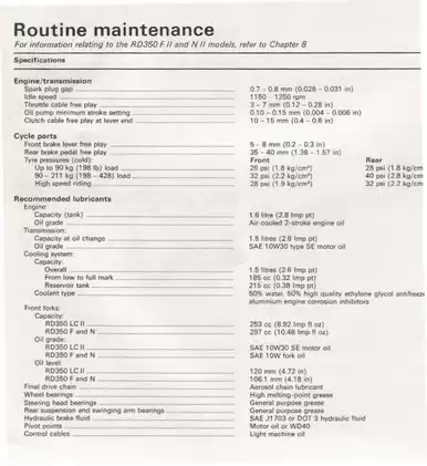 1983-1992 Yamaha RD350 Twins service, repair manual Preview image 1