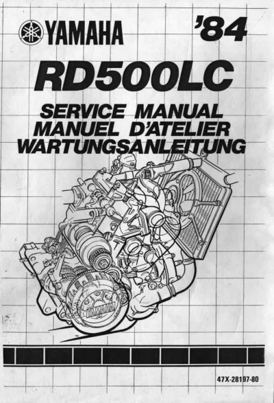 Preview: 1984 Yamaha RD500LC Factory Service Manual (P/N 47X-28197-80)