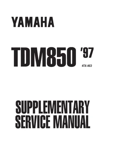 Preview: 1997 Yamaha TDM850 Service & Repair Manual (P/N LIT-11616-TD-85, LIT-11616-08-29)