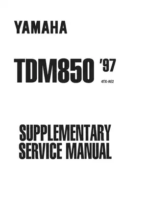 1992-1999 Yamaha TDM850 service manual