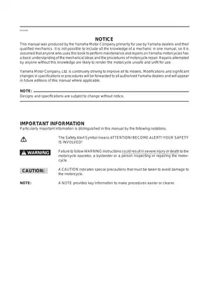 1992-1999 Yamaha TDM850 service manual Preview image 3