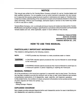 1987-2012 Yamaha TW200/E Trailway service manual Preview image 3