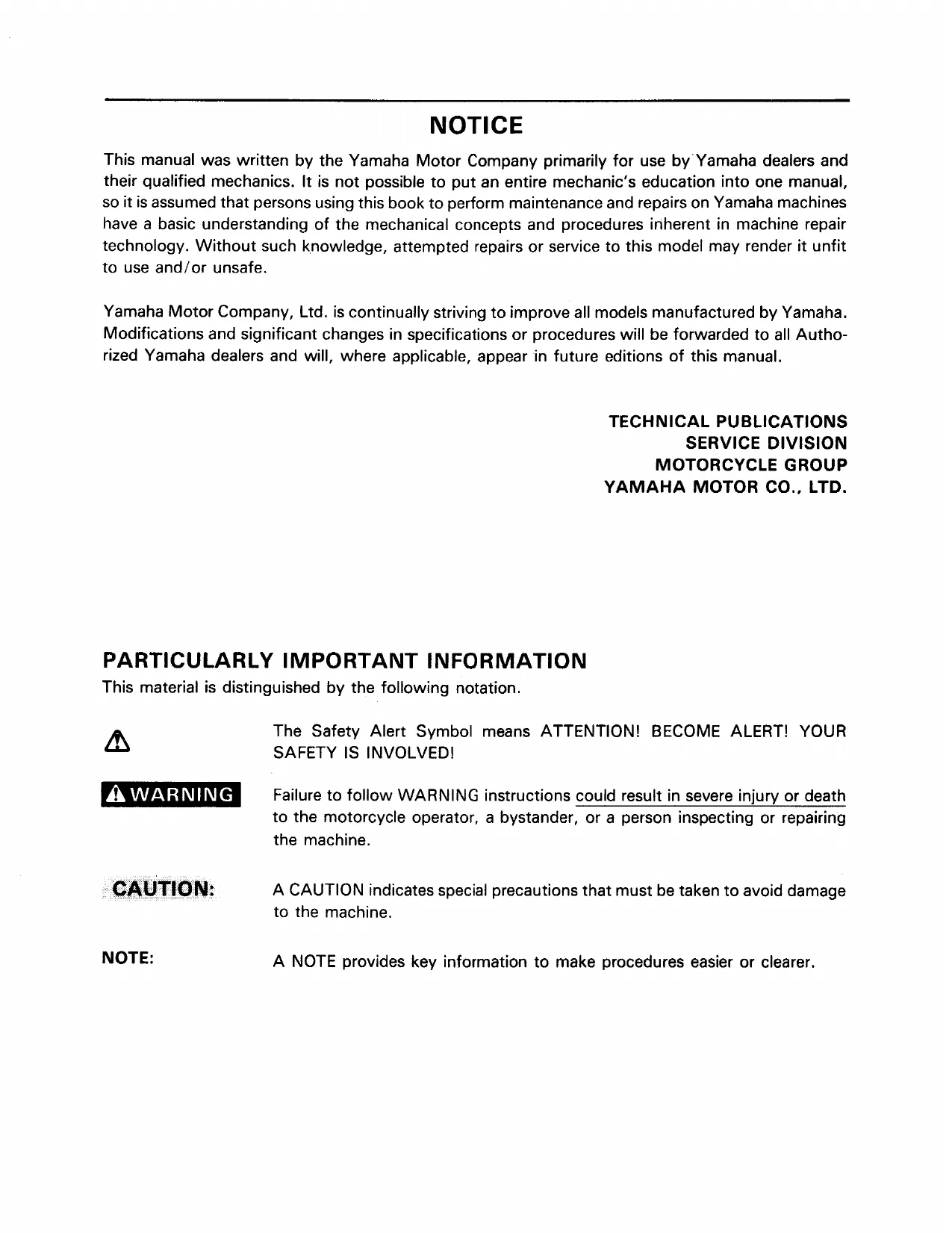 1987-2004 Yamaha Warrior 350, YFM350 ATV service and repair manual Preview image 3