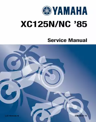 1985 Yamaha XC125N/CN Riva service manual Preview image 1