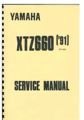 1991-1999 Yamaha XTZ660 Tenere service manual Preview image 1