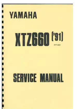 1991-1999 Yamaha XTZ660 Tenere service manual