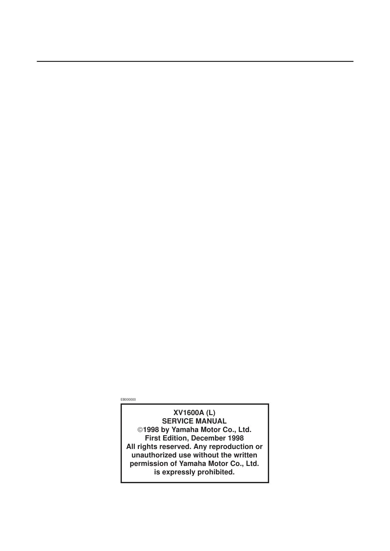 1999-2003 Yamaha XV1600, XV16 Road Star service manual Preview image 3