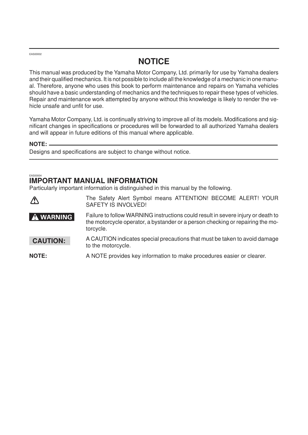 1999-2003 Yamaha XV1600, XV16 Road Star service manual Preview image 4