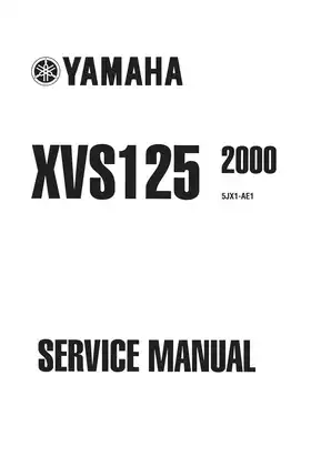 2000 Yamaha Dragstar XVS125 service manual Preview image 1