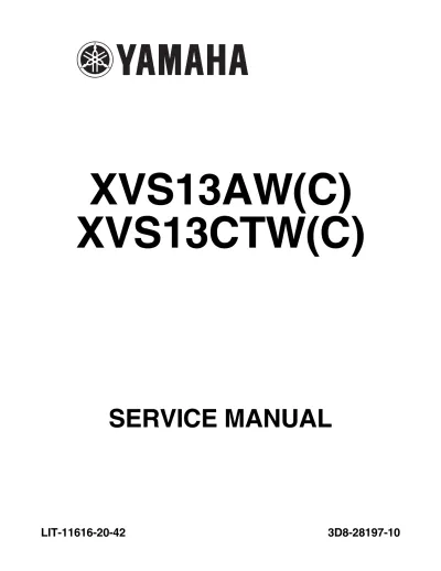 Preview: 2006 Yamaha V-Star 1300 XVS13AW/XVS13CTW Service Manual (P/N LIT-11616-20–42)