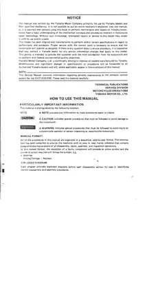 1986-1993 Yamaha XVZ13, XVZ13DS, XVZ1300, Venture Royale service manual Preview image 3