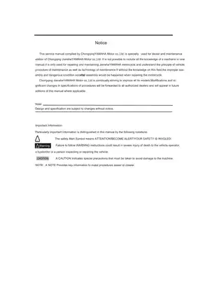 2005 Yamaha YBR125 service and shop manual Preview image 2