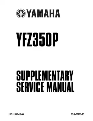 1987-2006 Yamaha Banshee 350, YFZ 350 manual Preview image 1