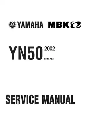 2002 Yamaha YN50 Neo service manual Preview image 1