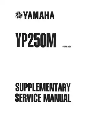 1995-2000 Yamaha YP250M Majesty service manual