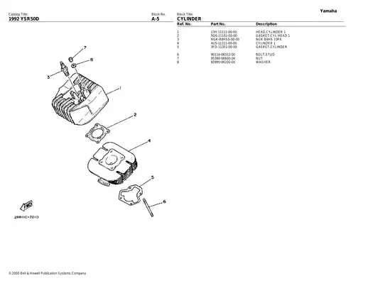 1987-1992 Yamaha YSR50 parts catalog Preview image 5