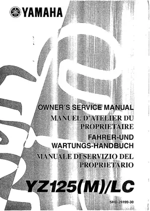 2000 Yamaha YZ125(M)/LC service manual Preview image 1