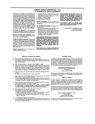 1990 Yamaha YZ125 service manual Preview image 3
