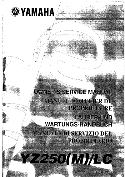 Preview: 2000 Yamaha YZ250(M)/LC, YZ250LC, YZ250M1 Owner's Service Manual (P/N 90890-01135)