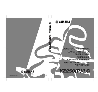 Preview: 2002 Yamaha YZ250(P)/LC Owner's Service Manual (P/N 5NX-28199-30)