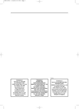 2003-2004 Yamaha YZ250(R)/LC service manual Preview image 3