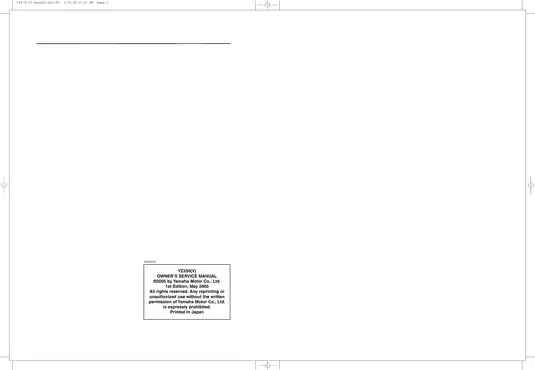 2006 Yamaha YZ250(Y) repair, service manual Preview image 2