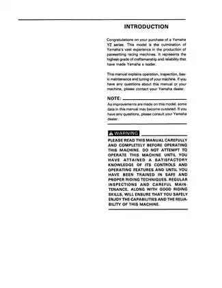 1994 Yamaha YZ250F1 service manual Preview image 3