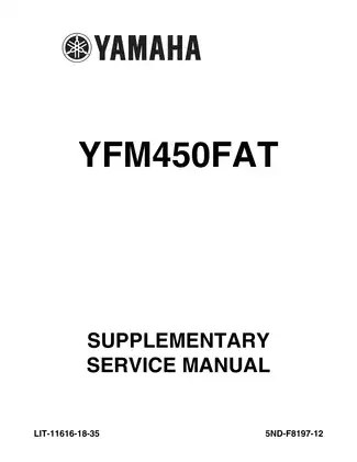 2003-2006 Yamaha Kodiak 450 Hunter, YFM450 4wd service manual Preview image 1
