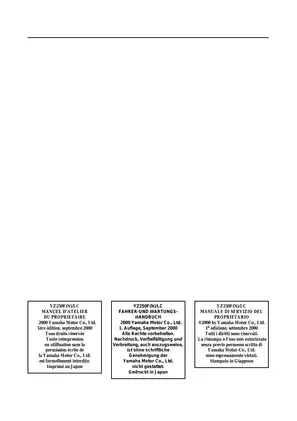 2001-2007 Yamaha YZ250F, YZ250 service manual Preview image 3