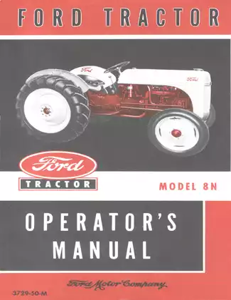 Ford Tractor Model 8N Operator's Manual - Comprehensive Guide for 1950 Model Preview image 3