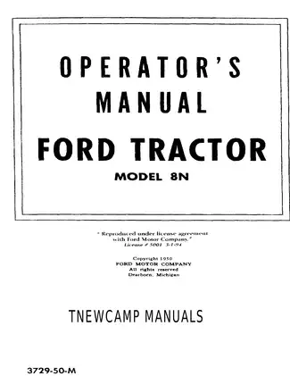 1939-1952 Ford™ 8N tractor operator´s manual Preview image 4
