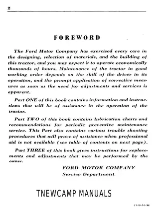 Ford Tractor Model 8N Operator's Manual - Comprehensive Guide for 1950 Model Preview image 5