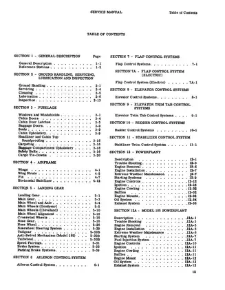 Cessna 150, 172, 175, 180, 182 & 185 Series Service Manual Preview image 5