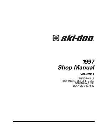 1997 BRP Ski-Doo Formula , MX Z , Mach 1 snowmobile repair manual Preview image 2