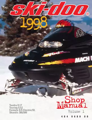 1998 Bombardier Ski-Doo Formula, MX Z, Mach Z snowmobile shop manual Preview image 1