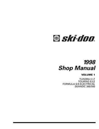1998 Ski-Doo Service Manual for Tundra II LT, Touring E/LE, Formula S/S Electric, and Skandic Models Preview image 2