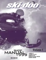 1999 Ski-Doo Tundra/R, Touring E/LE/SLE, Formula S/SL, Formula Deluxe 377/503, and Skandic 380/500 Snowmobile Shop Manual Volume 1 (P/N 484 200 001, 484 200 003) – preview page 1