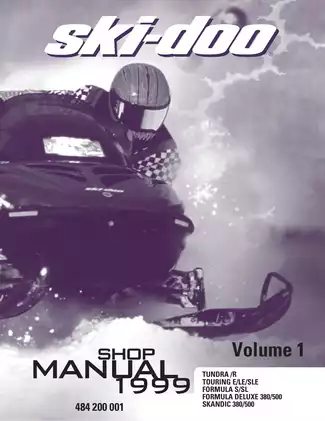 1999 Ski-Doo Formula , MX Z , Mach Z snowmobile shop manual Preview image 1