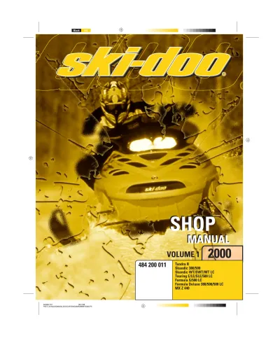Preview: Ski-Doo Formula, MX Z, Mach Z, Touring, Tundra Snowmobile 2000 Shop Manual (P/N 484 200 011, 484 200 013)