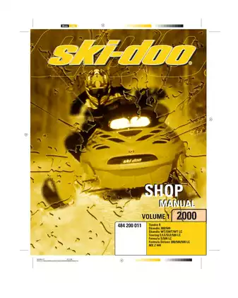 2000 Bombardier Formula , MX Z , Mach Z, Touring, Tundra Ski-Doo shop manual Preview image 1