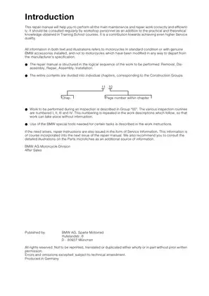 BMW R1100S Motorcycle Repair Manual (1999) Preview image 3